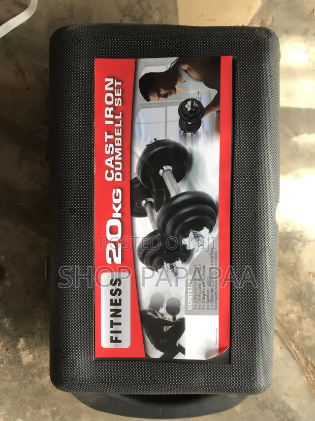 20kg Adjustable Dumbbell Set (Cast Iron) - 1