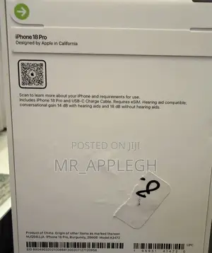 New Apple iPhone 18 Pro 256GB Burgundy