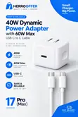 40W Dynamic Power Adapter with 60W USB-C to C Cable - 2