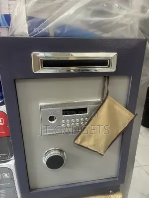 Heavy-Duty Drop-Slot Deposit Safe with Fingerprint/Keypad Lock