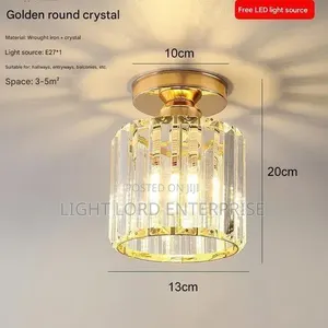 Azbin Luxury E27 Crystal Ceiling Light
