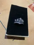 2 Pieces Crown Promise Ring Set - 3