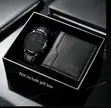 VR Black Wallet and Quart Watch Combo - 2