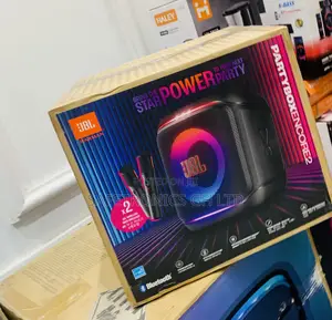 JBL Bass-Line Partybox Encore 2 Portable Speaker with 2 Mics