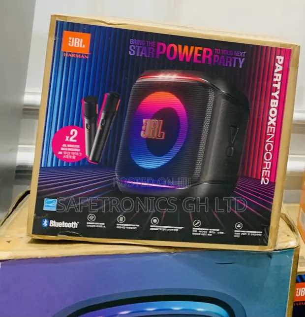 JBL PartyBox Encore Essential Speaker with 2 Microphones - 1