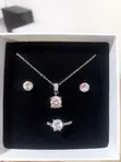 Non-Fade Silver Jewelry Set with Box - 2
