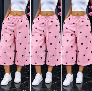 Pink Star Baggy Jorts - Wide Leg Palazzo Pants