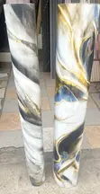 Luxury Marble Wall Sticker - Grey, White, Gold - 3