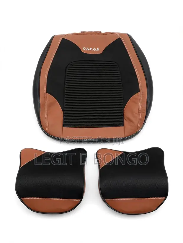 O.S.P.G.N Premium Leather Seat Covers - Brown & Black - 1