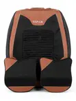 O.S.P.G.N Premium Leather Seat Covers - Brown & Black - 2