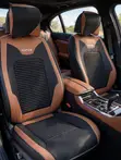 O.S.P.G.N Premium Leather Seat Covers - Brown & Black - 3