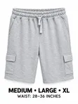 Men's Cotton Shorts with Drawstring - 2