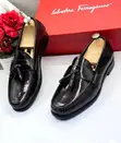 Salvatore Ferragamo Men's Tassel Loafers - Burgundy/Coffee-Black - 2