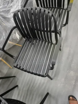 Slatted Polypropylene Armchair - Black