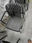 Slatted Polypropylene Armchair - Black - 1