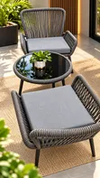 Avenza 3-Piece Patio Set - Balcony Chair & Table - 1