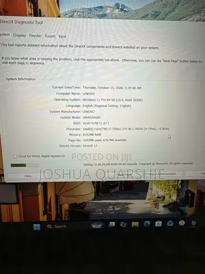 Lenovo ThinkPad T570 Laptop - Core i7, 8GB RAM, 256GB SSD