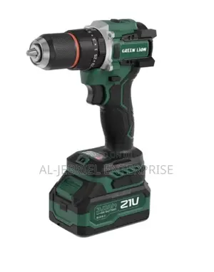 GreenLion Cordless Hammer Drill with 2 Batteries & Bit Set