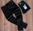 Pure Black Jeans Trousers for Men - 2