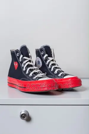 All Star Converse Black and Red Sneakers