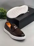 Executive Men's Brown Suede & Leather Loafers - 2