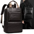 Luxury PU Business Backpack - Brown - 1