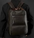 Luxury PU Business Backpack - Brown - 2