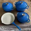 7-Piece Multi-Color Enamel & Cast Iron Cookware Set - 2