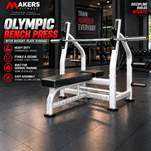 Bodyfit Flat Bench Press with Barbell (Brand New)
