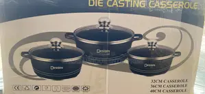 Dessini 3-Piece Die Casting Casserole Set - Extra Large