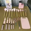 Cook's Silicone Kitchen Knife Set - 1