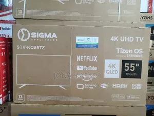 Sigma 55 Inch QLED 4K Frameless TV with Bluetooth & iCast