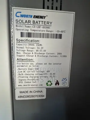 Cworth Energy Lithium Battery 300Ah 15kWh