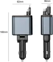 180W Super Fast Car Charger with Dual Telescopic Cable & Bluetooth - 2