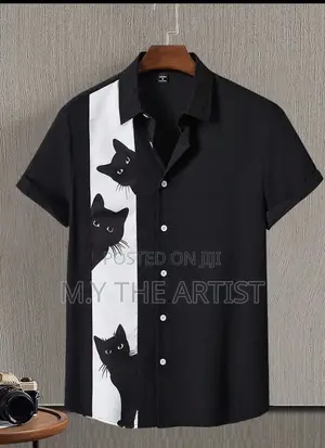Men's Shein Casual Shirt - Black, Size L