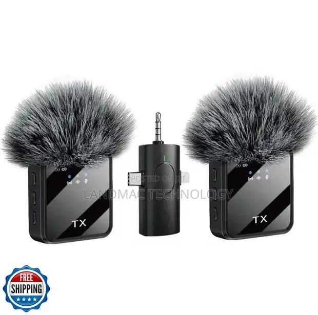 Wireless Lavalier Microphone 3-in-1 for Mobile Phones - 1