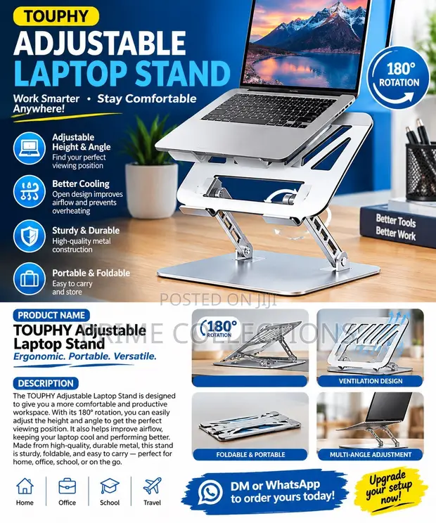 TOUPHY Adjustable Laptop Stand - 1