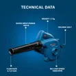 Bosch Professional GBL 620 Air Blower - 2