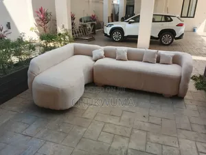 Brand New 6-Seater L-Shape Sofa in Hairy Fabric