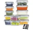 12pcs Plastic Food Storage Bowls Set - 1
