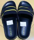 Men's Black Designer Flip Flop Slippers - Brand New - 1
