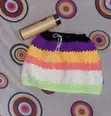 Handmade Crochet Mini Skirt - Multi-Color Acrylic - 1