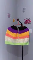 Handmade Crochet Mini Skirt - Multi-Color Acrylic - 2