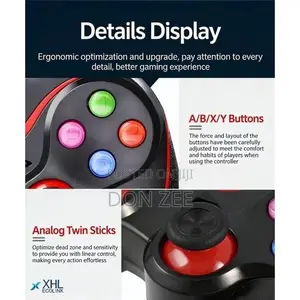 V8 Bluetooth Wireless Gaming Controller Grip for Android