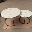 2 in 1 Round Stackable Centre/Coffee Table - Multicolor - 1