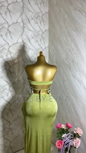 Lime Green Cut-Out Two-Piece Set