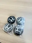 Set of 4 Black Wheel Center Caps 69MM for Honda - 1