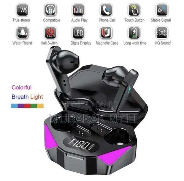 Original M28 TWS Gaming Earbuds - LED Battery Display - RGB - 1