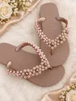 Luxury Pearl Floral Beaded Slippers for Ladies - 4