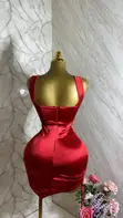Red Scarlet Mini Dress - 2